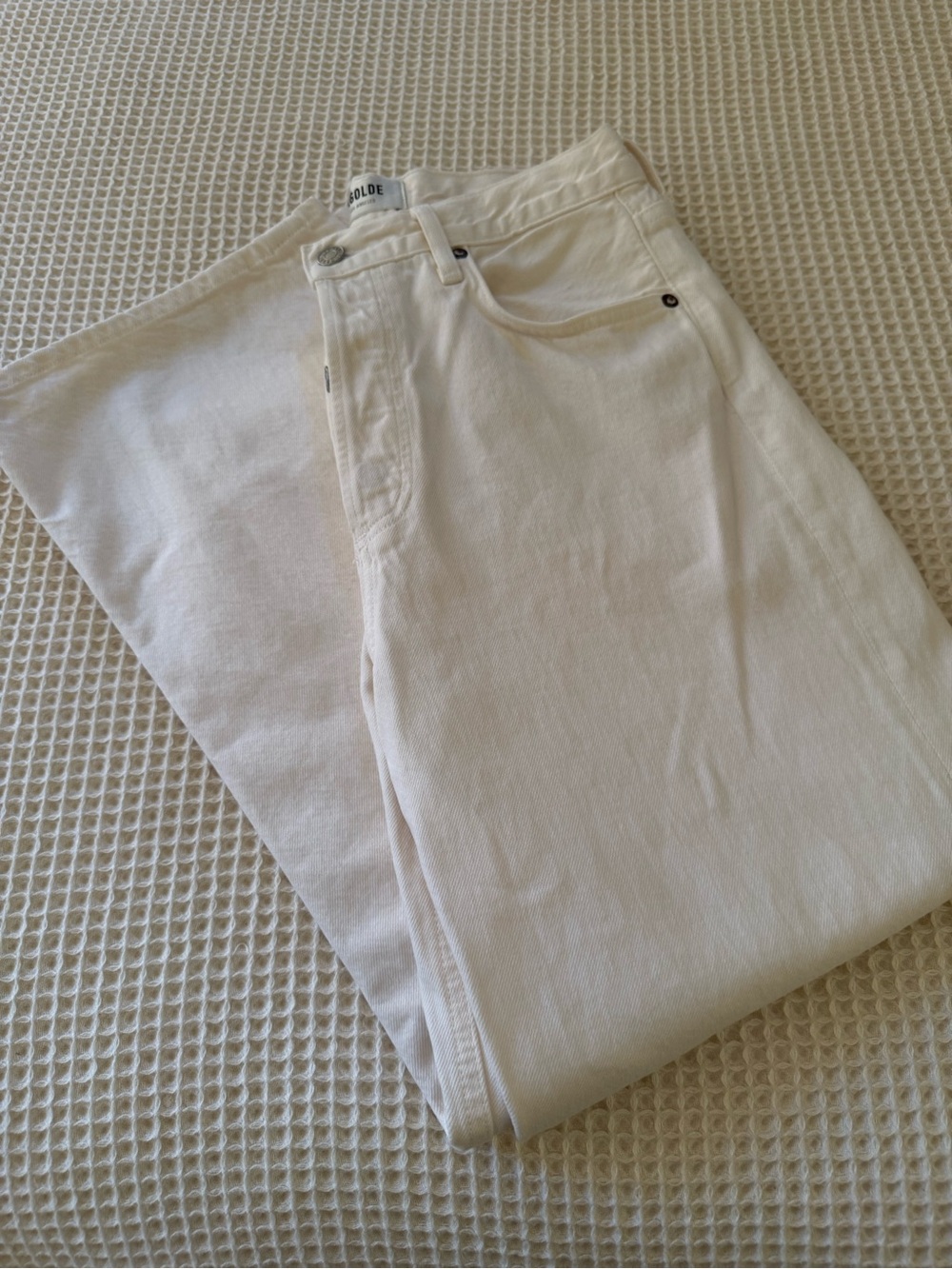 Agolde Slim Jeans in Off-White